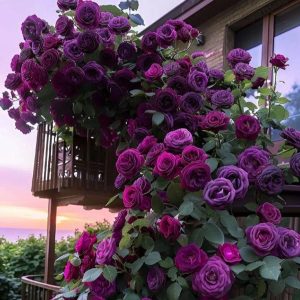 Роза Плетистая Плум Пэшн купить по цене от 610р. в интернет-магазине «Посадика» с доставкой почтой в в Туринске и по всей России – [изображение №1].